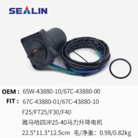 Tilt Trim Motor 65W-43880-10-00 67C-43880-01-00 Compatible for Yamaha Outboard Mariner 25HP 30HP 40HP F20 F25 F30 F40 F45 Replacement