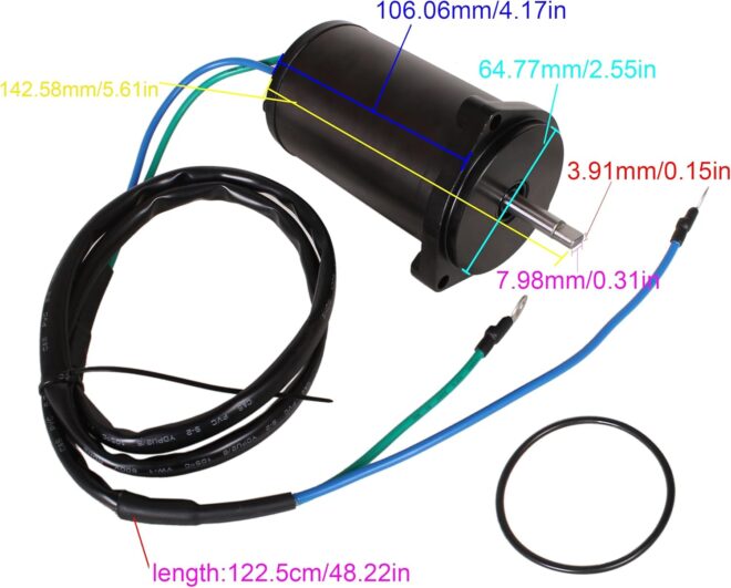 Outboard Engine 6C5-43880-00 6C5-43880-01 TRM0083 10860N Tilt Trim Motor for Yamaha 40HP 50HP 60HP F50TLR F60TJR F60TLR T50TLR T60TLR Boat Motor, API PT625NM Model KVTR-10423, fit Sierra 18-6836 - 图片 4
