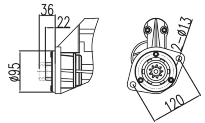 Isuzu NKR 4BC2 Starter 5811001280，5811001282，5811001290，8942549221，8943205310 8943334380，8943654760，8984333438 - 图片 4